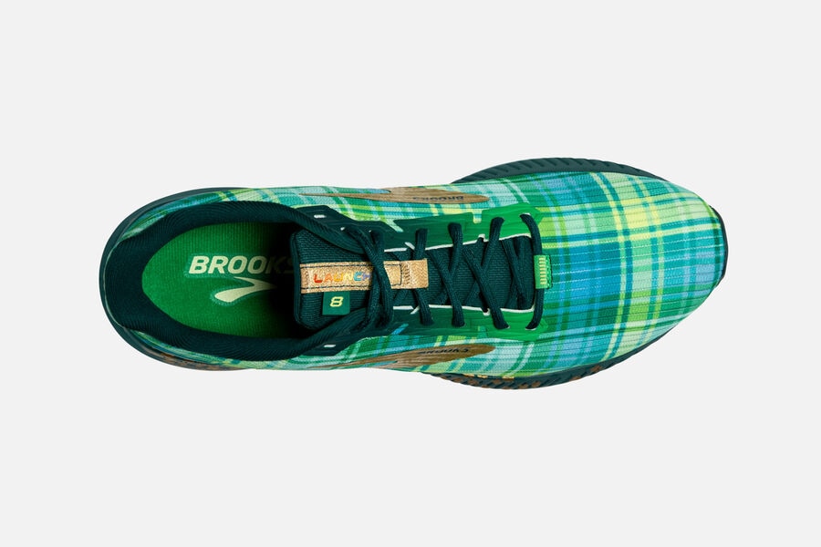 Brooks Israel Launch 8 Road Running Shoes Mens - Green/Gold - MEC-712560